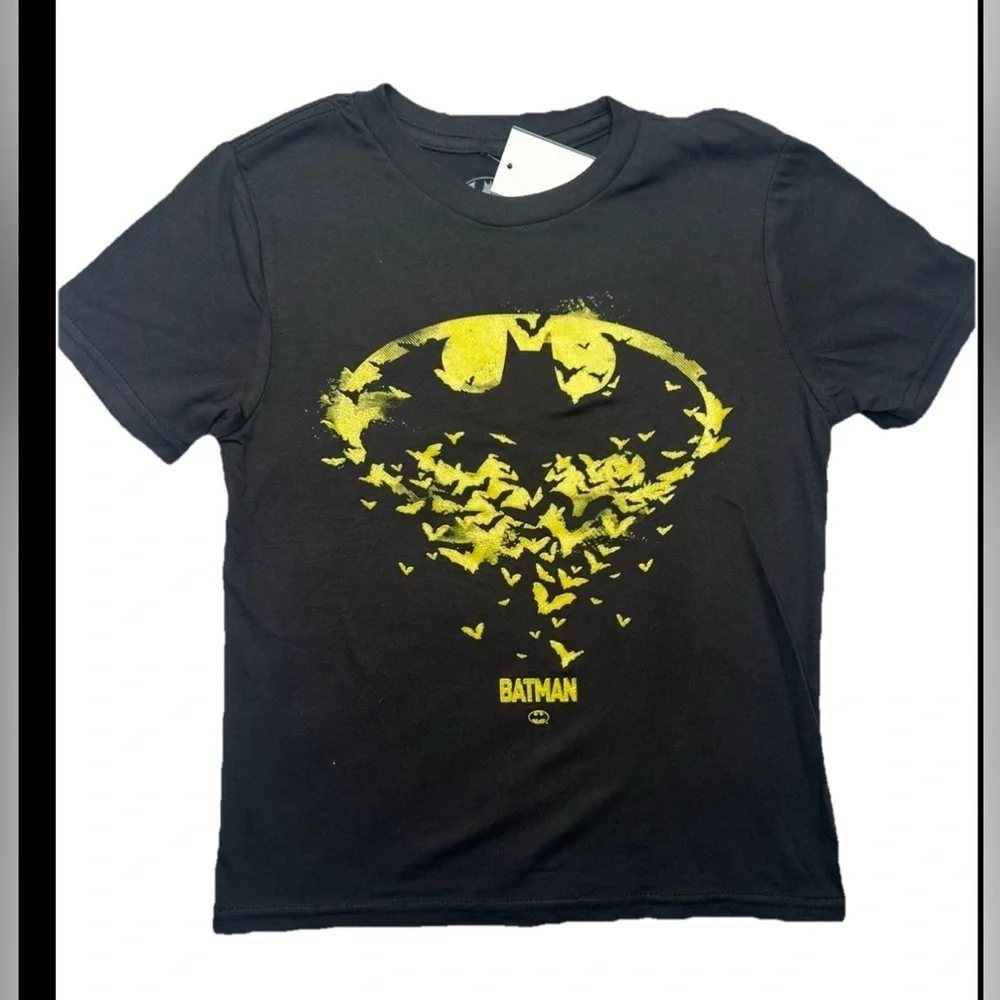 Batman Boys  Short Sleeve Black Casual T-Shirt Kids choose your size
